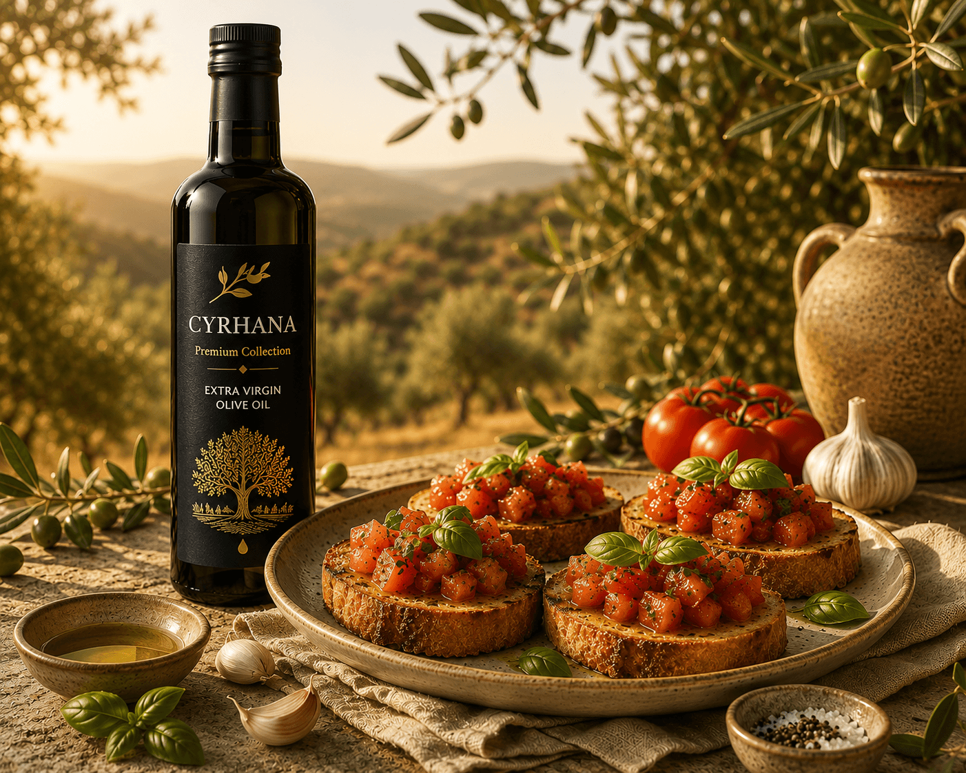 Bruschetta with CYRHANA & Fresh Tomatoes