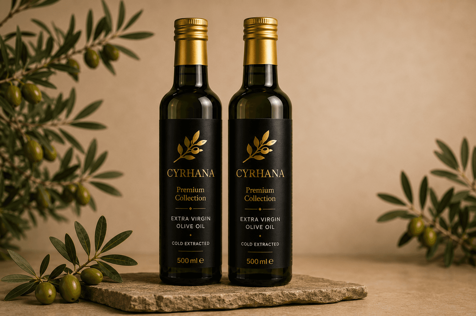CYRHANA Bundle Offer — 2x 500ml Premium Collection Extra Virgin Olive Oil